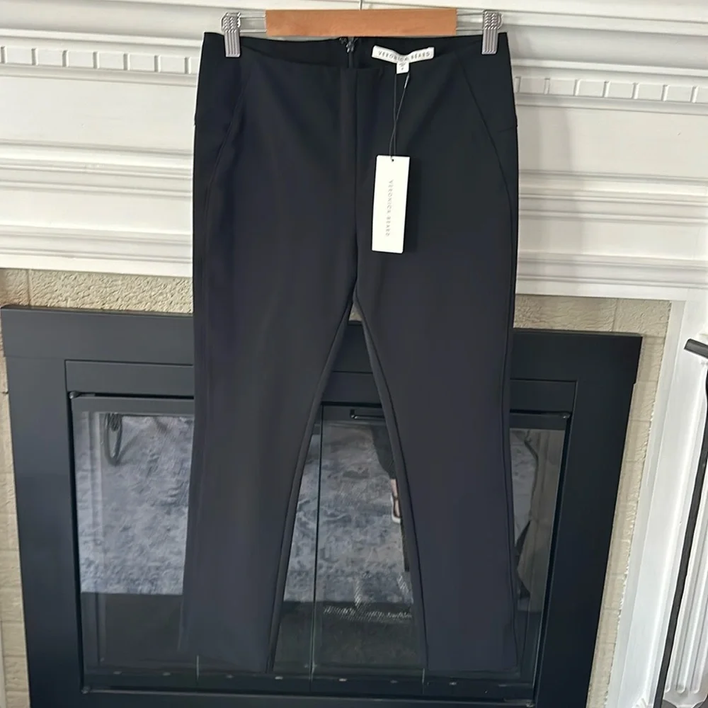 NWT Veronica Beard black scuba pant 8 - Picture 2 of 6